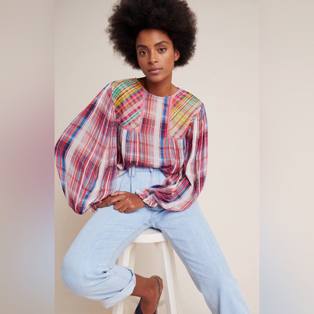 Anthropologie BI-nk Miranda Peasant Blouse